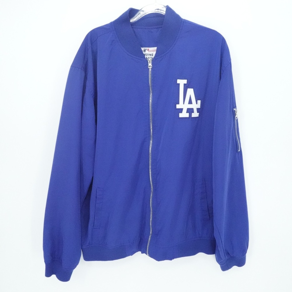 LA Dodgers Jacket Mens XL Blue JH Design MLB‎ Bomber Zip Up Baseball